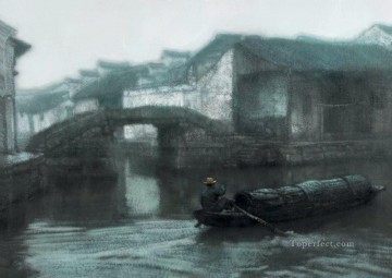 Zhou Town at Dawn Shanshui Chinese Landscape Oil Paintings